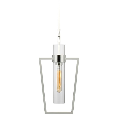 Visual Comfort Signature Collection Ian K. Fowler Presidio Caged Pendant in Nickel by Visual Comfort Signature S5676PNCG