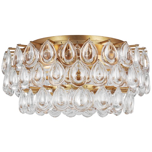 Aerin Liscia Medium Flush Mount in Gild by Visual Comfort Signature