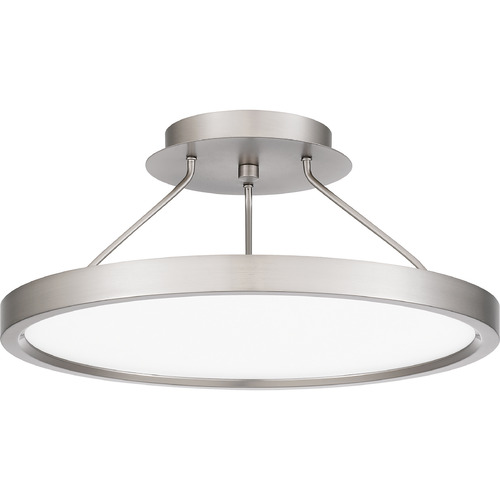 Quoizel Lighting Outskirts 15-Inch LED Semi-Flush in Nickel by Quoizel Lighting OST1815BN