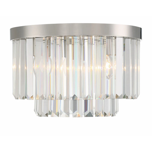 Hayes 16-Inch Flush Mount in Polished Nickel by Crystorama Lighting