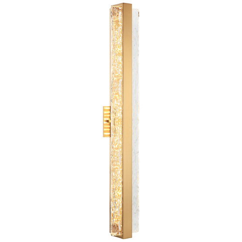 Matteo Lighting Niagara Aged Gold Brass LED Vertical Bathroom Light