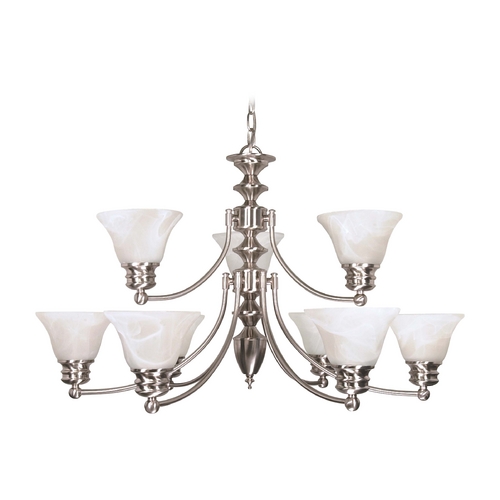 Chandelier in Brushed Nickel by Nuvo Lighting
