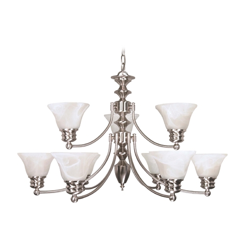 Nuvo Lighting Chandelier in Brushed Nickel by Nuvo Lighting 60/360