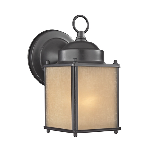 Small Bronze Square Outdoor Wall Light