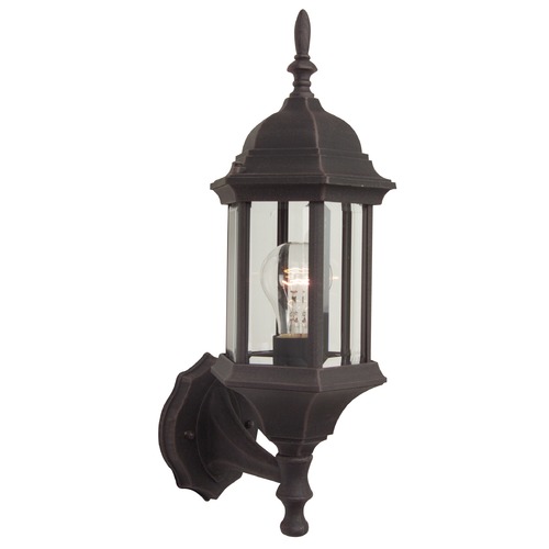 Hex Style 17.75-Inch Rust Outdoor Wall Light by Craftmade Lighting