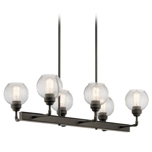 Kichler Lighting Niles 32.25-Inch 6-Light Linear Chandelier in Bronze by Kichler Lighting 43994OZ