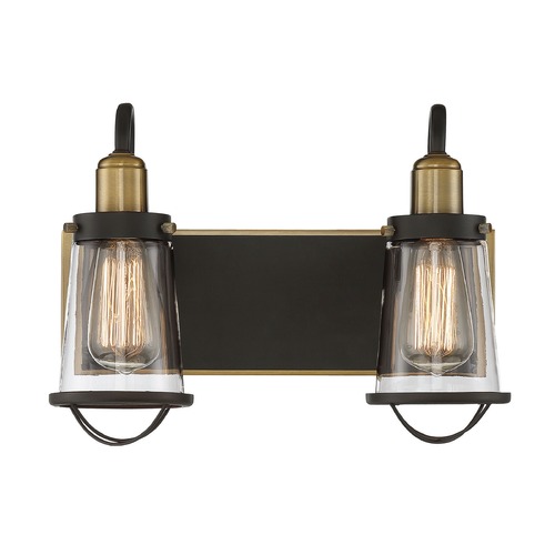 Lansing Bronze & Brass Bathroom Light by Savoy House