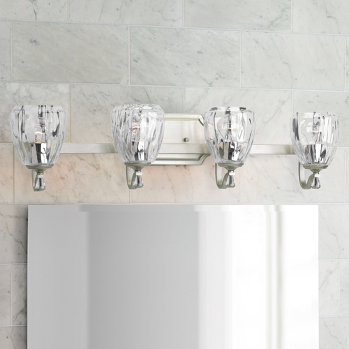 Progress Lighting Anjoux Silver Ridge 4-Light Bathroom Light by Progress Lighting P300119-134