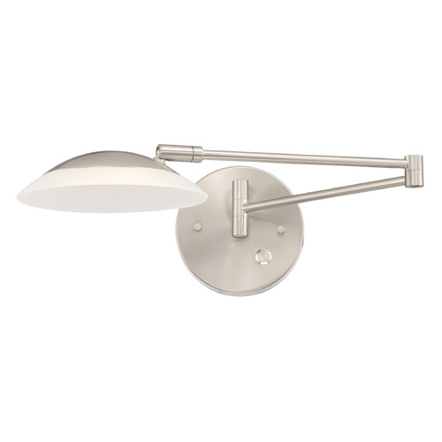 Arnsberg Meran Turbo Satin Nickel LED Swing Arm Lamp