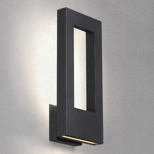 Modern Forms by WAC Lighting Twillight 16-Inch LED Outdoor Wall Light in Black 3000K by Modern Forms WS-W5516-BK