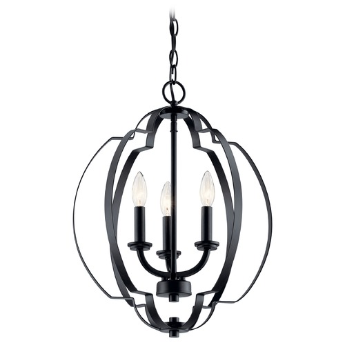 Voleta 3-Light Black Pendant by Kichler Lighting