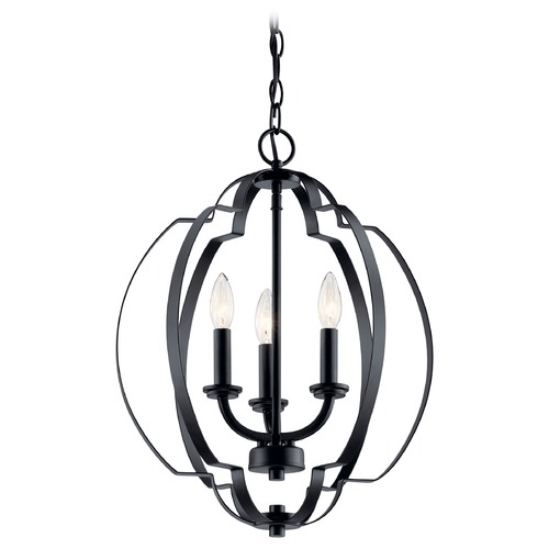 Kichler Lighting Voleta 3-Light Black Pendant by Kichler Lighting 42140BK