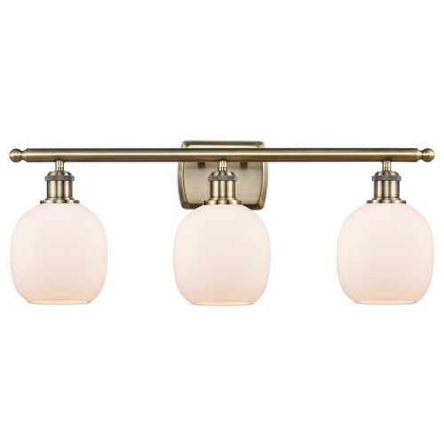 Innovations Lighting Belfast Antique Brass LED Bathroom Light by Innovations Lighting 516-3W-AB-G101-LED