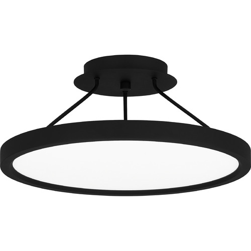 Outskirts 15-Inch LED Semi-Flush in Earth Black by Quoizel Lighting