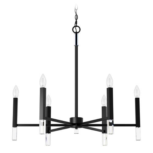 Hunter Fan Company Sunjai Matte Black Chandelier