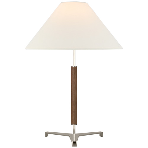Alda Polished Nickel Walnut Accent Lamp