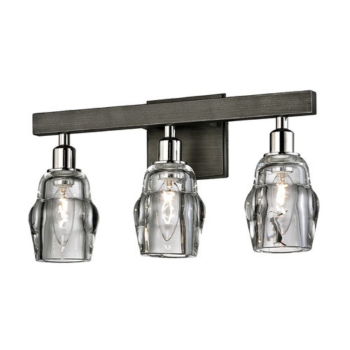 Citizen Graphite & Polished Nickel Bathroom Light by Troy Lighting