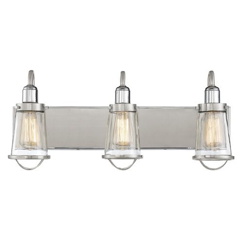 Nickel Bathroom Light Lansing Collection by Savoy House