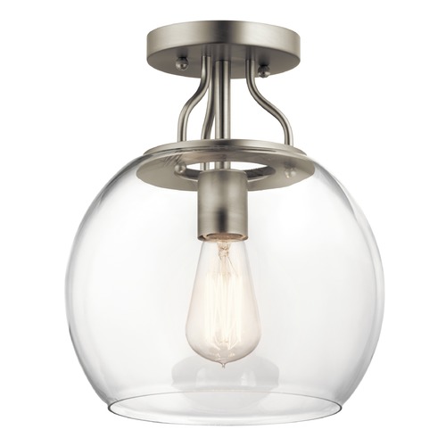 Kichler Lighting Transitional Semi-Flushmount Light Brushed Nickel Harmony by Kichler Lighting 44066NI