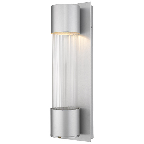 Z-Lite Striate Silver LED Outdoor Wall Light by Z-Lite 575S-SL-LED