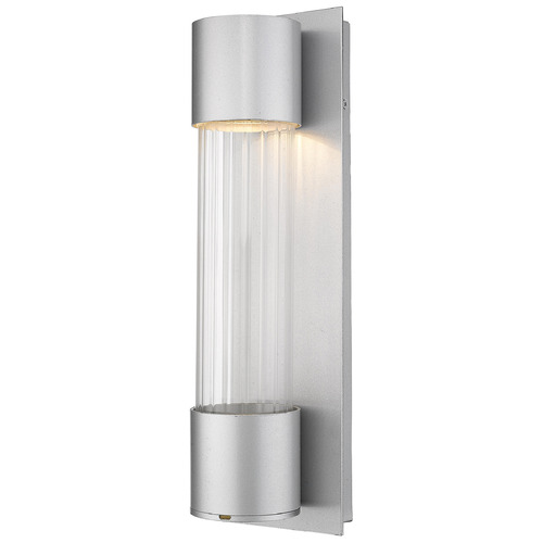 Striate Silver LED Outdoor Wall Light by Z-Lite