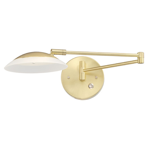 Arnsberg Meran Turbo Satin Brass LED Swing Arm Lamp