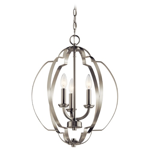 Kichler Lighting Voleta 3-Light Brushed Nickel Pendant by Kichler Lighting 42140NI