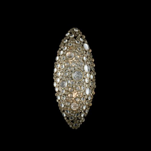 Ciottolo 8-Inch Sconce in Brushed Champagne Gold by Allegri Crystal