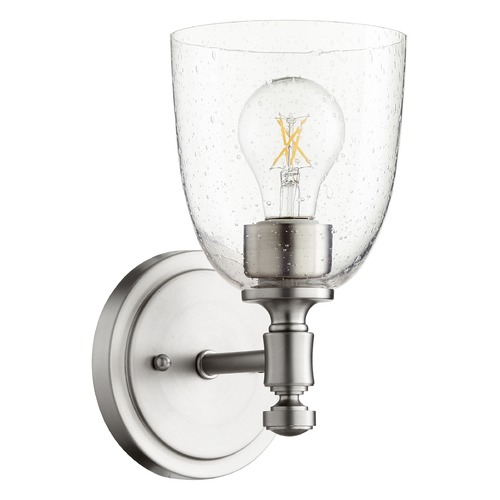 Quorum Lighting Rossington Satin Nickel Sconce by Quorum Lighting 5422-1-265