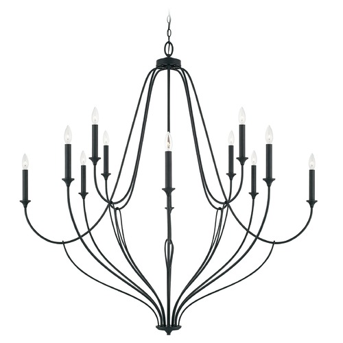 Bentley 52-Inch Wide Chandelier in Black Iron by HomePlace by Capital Lighting