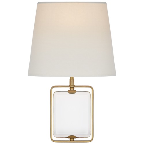 Visual Comfort Signature Collection Suzanne Kasler Henri Framed Sconce in Antique Brass by Visual Comfort Signature SK2030CGHABL