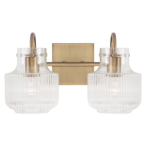 Capital Lighting Nyla 15-Inch Vanity Light in Aged Brass by Capital Lighting 145121AD