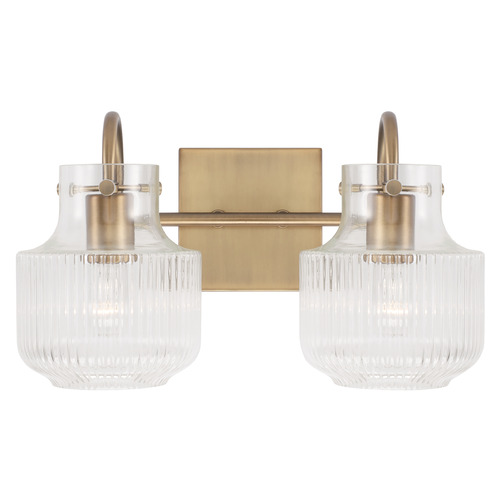 Capital Lighting Nyla 15-Inch Vanity Light in Aged Brass by Capital Lighting 145121AD
