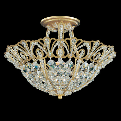 Schonbek Worldwide Lighting Rivendell Antique Silver Semi-Flushmount Light