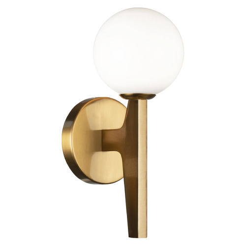 Matteo Lighting Scriben Aged Gold Brass LED Sconce by Matteo Lighting W34901AGOP