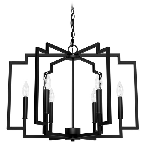 Hunter Fan Company Zoanne Matte Black Chandelier