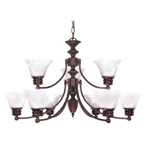Chandelier in Old Bronze by Nuvo Lighting