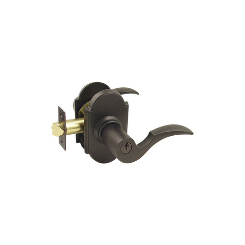 Emtek Hardware Keyed Cortina Lever in Oil Rubbed Bronze Left Hand EH 5100-US10B COR-LH