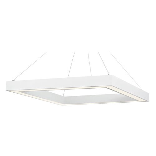 Recesso Lighting by Dolan Designs Large Modern Square White LED Pendant Light 3000K 8300 Lumens 10931-05