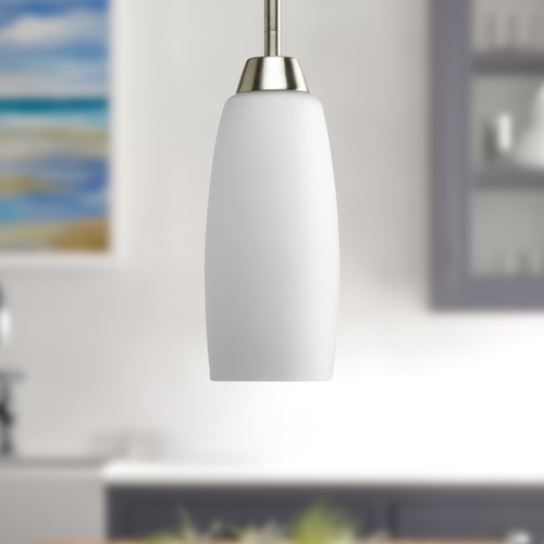 Progress Lighting Wisten Mini Pendant in Brushed Nickel by Progress Lighting P5167-09