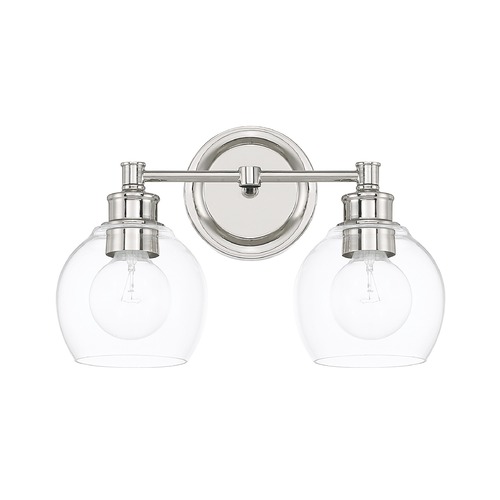 Mid-Century 15-Inch Bath Light in Polished Nickel by Capital Lighting