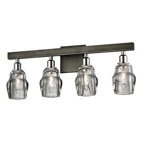 Troy Lighting Citizen Graphite & Polished Nickel Bathroom Light by Troy Lighting B6004