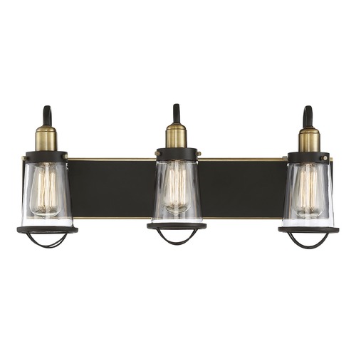 Lansing Bronze & Brass Bathroom Light by Savoy House