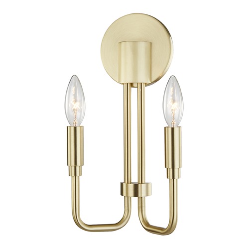 Mitzi by Hudson Valley Brigitte Aged Brass Sconce by Mitzi by Hudson Valley H261102-AGB