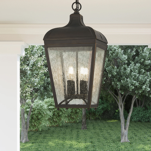 Minka Lavery Marquee Oil Rubbed Bronze with Gold Highlights Outdoor Hanging Light by Minka Lavery 72484-143C