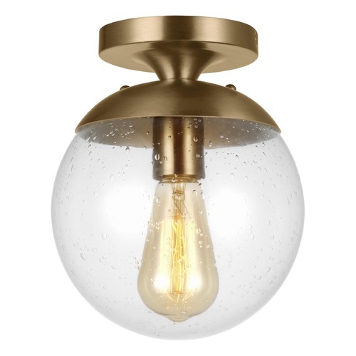 Visual Comfort Studio Collection Leo 8-Inch LED Semi-Flush Mount in Satin Brass by Visual Comfort Studio 7501801EN7-848