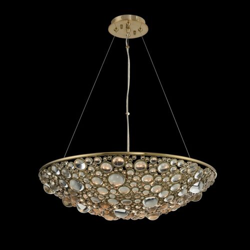 Ciottolo 24-Inch Pendant in Brushed Champagne Gold by Allegri Crystal
