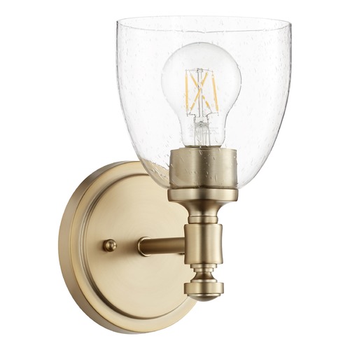 Quorum Lighting Rossington Aged Brass Sconce by Quorum Lighting 5422-1-280