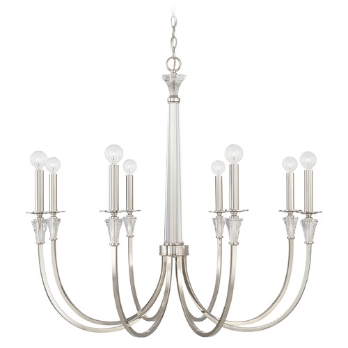 Laurent 35.75-Inch Chandelier in Polished Nickel by HomePlace by Capital Lighting