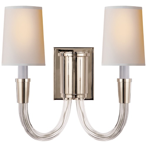 Visual Comfort Signature Collection Thomas OBrien Vivian Sconce in Polished Nickel by Visual Comfort Signature TOB2033PNNP